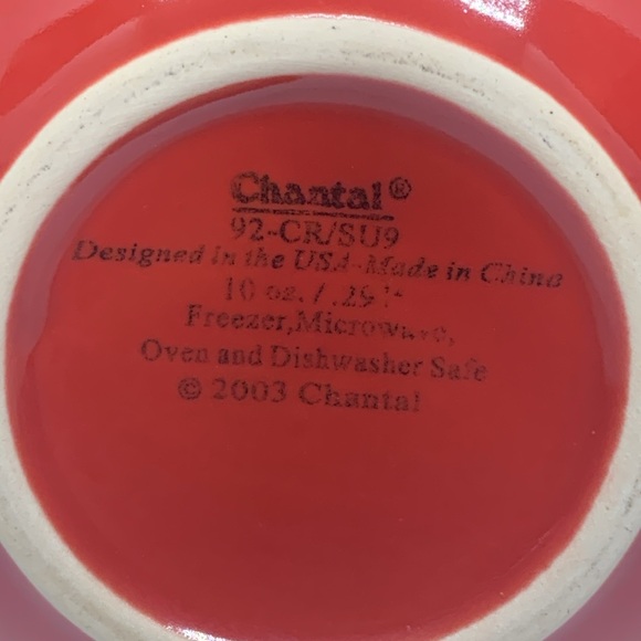 CHANTAL Red Sugar Bowl with lid - Picture 4 of 5